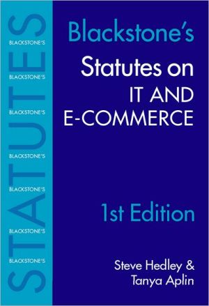Book Statutes on IT and e-Commerce (Blackstone's Statute Book Series) free
