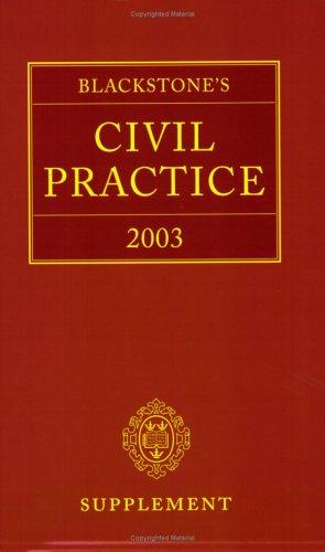 Book Blackstone's Civil Practice 2003 Supplement free