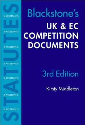 Book Uk And Ec Competition Documents (blackstone's Statute Book Series) free