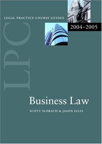 Book Business Law (legal Practice Course Guides) free