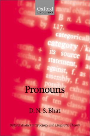 Book Pronouns (Oxford Studies in Typology and Linguistic Theory) free