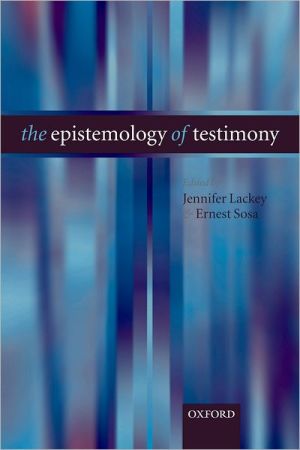 Book The Epistemology of Testimony free