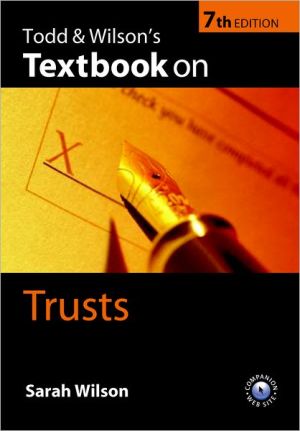 Book Todd and Wilson's Textbook on Trusts free