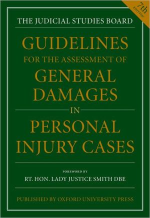 Book Guidelines For The Assessment Of General Damages In Personal Injury Cases free