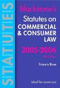 Book Blackstone's Statutes on Commercial & Consumer Law 2005/2006 free