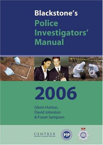 Book Blackstone's Police Investigators' Manual 2006 (blackstone's Police Manuals) free