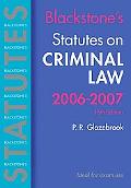 Book Blackstone's Statutes Criminal Law 2006-2007 free