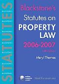 Book Blackstone's Statutes on Property Law 2006-2007 (Blackstone's Statute Book Series) free