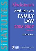 Book Blackstone's Statutes on Family Law 2006-2007 (Blackstone's Statute Book Series) free