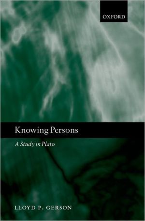 Book Knowing Persons: A Study in Plato free