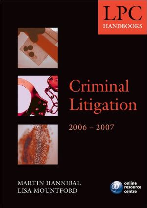 Book Lpc Handbook On Criminal Litigation 2006-07 (lpc Handbooks) free