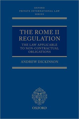 Book The Rome II Regulation: A Commentary (Oxford Private International Law Series) free