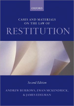Book Cases and Materials on the Law of Restitution free