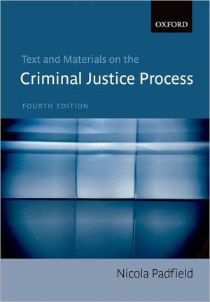 Book Text and Materials on the Criminal Justice Process free