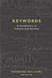 Book Keywords: A Vocabulary of Culture and Society free