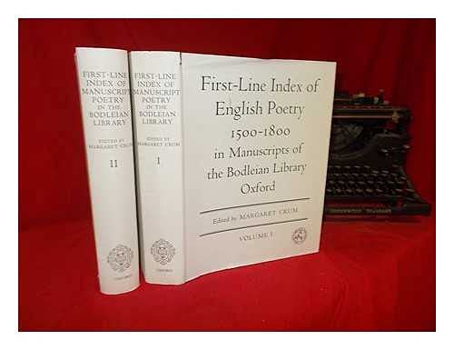 Book First-line index of English poetry, 1500-1800,: In manuscripts of the Bodleian Library, Oxford; free