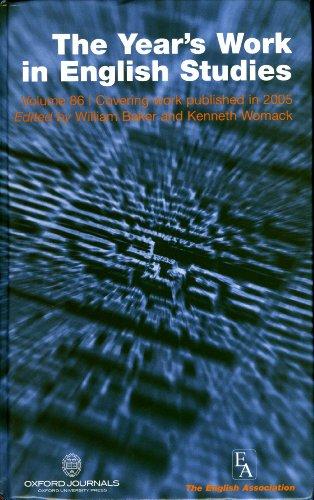 Book The Year's Work In English Studies, Volume 86, Covering Work Published In 2005 free
