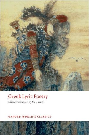 Book Greek Lyric Poetry (Oxford World's Classics) free