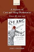 Book A History of Cant and Slang Dictionaries, Vol. 3: 1859-1936 free