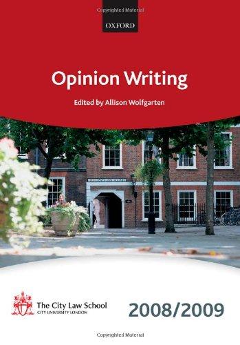 Book Opinion Writing 2008-2009: 2008 Edition (blackstone Bar Manual) free