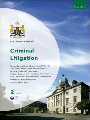 Book Law Society Of Ireland Manual: Criminal Litigation free