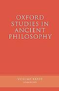 Book Oxford Studies in Ancient Philosophy: Volume 36 (Oxford Studies in Ancient Philosophy, 36) free