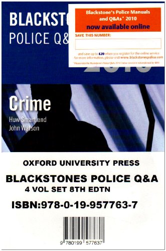 Book Blackstone's Police Q&a: Four Volume Pack 2010 free