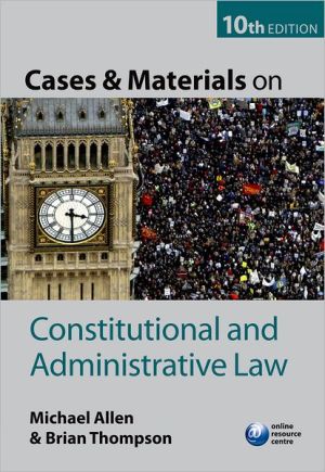 Book Cases and Materials on Constitutional and Administrative Law free