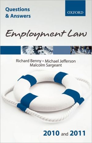 Book Q&A Employment Law 2010 and 2011 (Blackstone's Law Questions and Answers) free