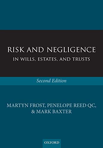 Book Risk and Negligence in Wills, Estates, and Trusts free