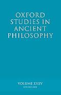 Book Oxford Studies In Ancient Philosophy Xxxv: Winter 2008 free