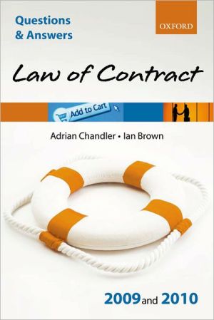 Book Q & A Law of Contract 2009 and 2010 (Blackstone's Law Questions and Answers) free