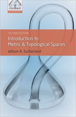 Book Introduction to Metric and Topological Spaces free