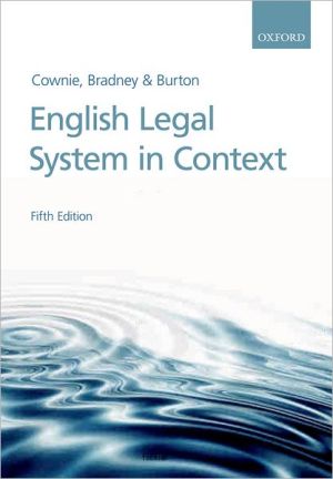 Book English Legal System in Context free