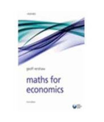 Book Maths For Economics free