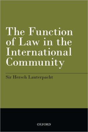 Book The Function of Law in the International Community free