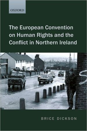 Book The European Convention on Human Rights and the Conflict in Northern Ireland free