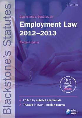 Book Blackstone's Statutes on Employment Law 2012-2013 free