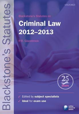 Book Blackstone's Statutes on Criminal Law 2012-2013 free