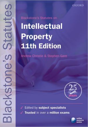 Book Blackstone's Statutes on Intellectual Property free