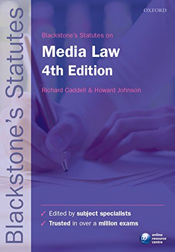Book Blackstone's Statutes on Media Law free