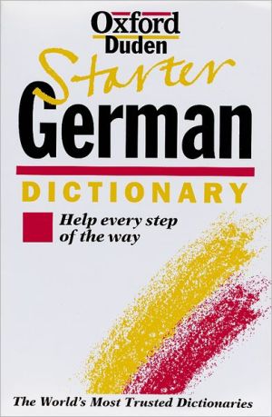 Book The Oxford Starter German Dictionary (english And German Edition) free