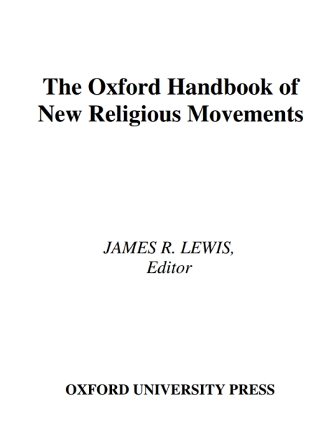Book The Oxford Handbook of New Religious Movements (Oxford Handbooks) free