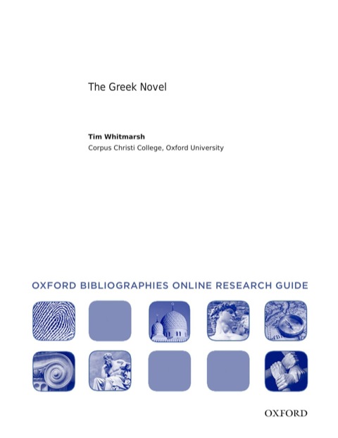 Book The Greek Novel: Oxford Bibliographies Online Research Guide free