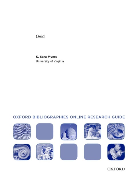 Book Ovid: Oxford Bibliographies Online Research Guide free