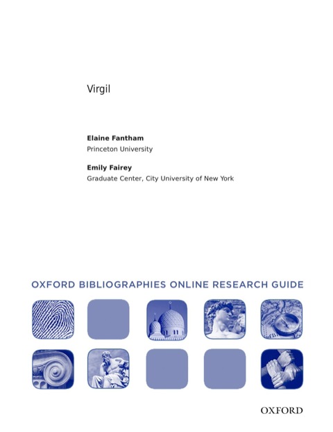 Book Virgil: Oxford Bibliographies Online Research Guide free