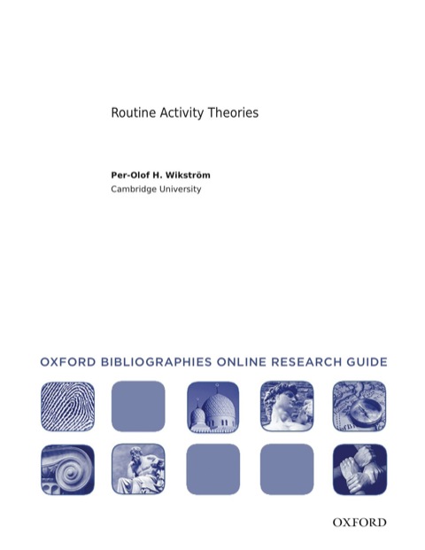 Book Routine Activity Theories: Oxford Bibliographies Online Research Guide free