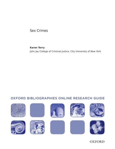 Book Sex Crimes: Oxford Bibliographies Online Research Guide free