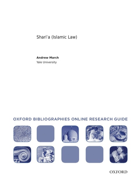 Book Shari'a (Islamic Law): Oxford Bibliographies Online Research Guide free