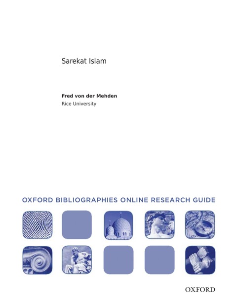Book Sarekat Islam: Oxford Bibliographies Online Research Guide free